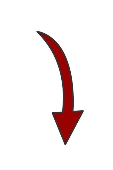 a red arrow pointing down