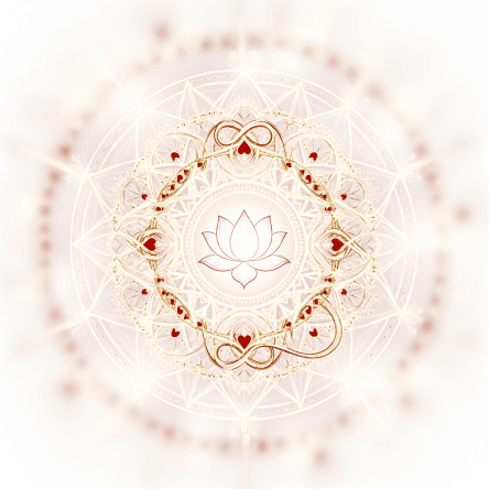 Mandala like image meaning all love starts within