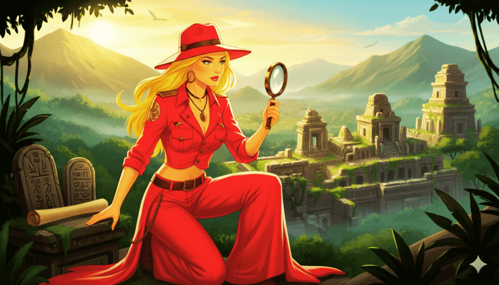 An adventurous blonde woman exploring and discovering herself and the world around her.